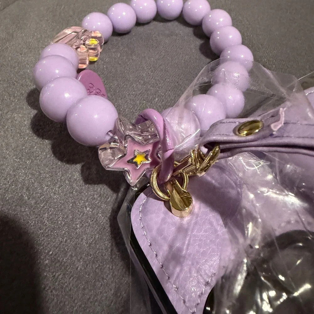NEW Lavender Phone Case w/ Beaded Wristlet + Mini Wallet | iPhone 14 Pro Max |
